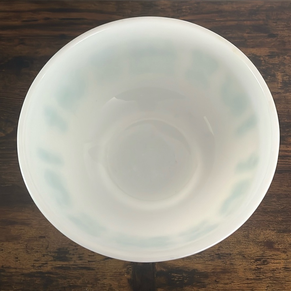 Vintage Pyrex Turquoise Blue Amish Butter Print Bowl 2-1/2 Quart 403 milk glass - Picture 2 of 8